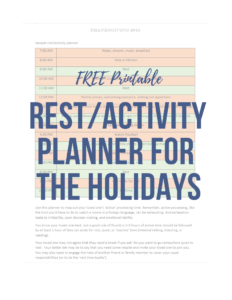 Tools and strategies for holidays with Aphasia, stroke, TBI