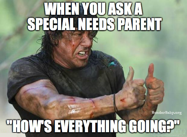 special need parenting meme about rough days