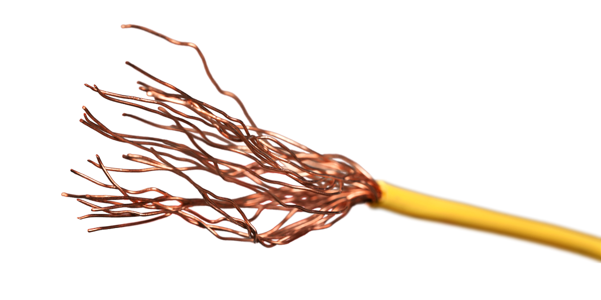 Image of a fraying bundle of gold wire to represent risks of masking, or passing to neurodiverse people